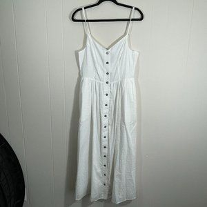 Modcloth White Maxi Dress - 100% Cotton - Size 10 - NWT